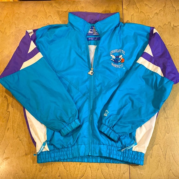 STARTER Other - Vintage 90’s STARTER Charlotte Hornets Jacket Coat with Hidden Hood
